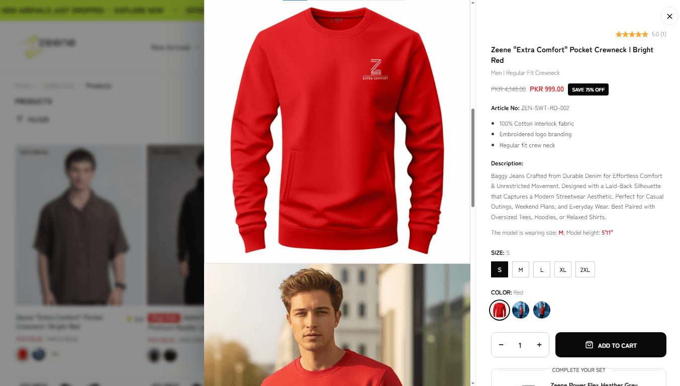 Custom Shopify quick view section